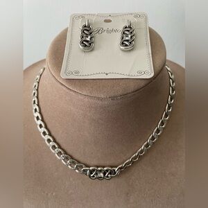 Brighton NWOT Interlok Necklace NWT Interlok Matching Earrings